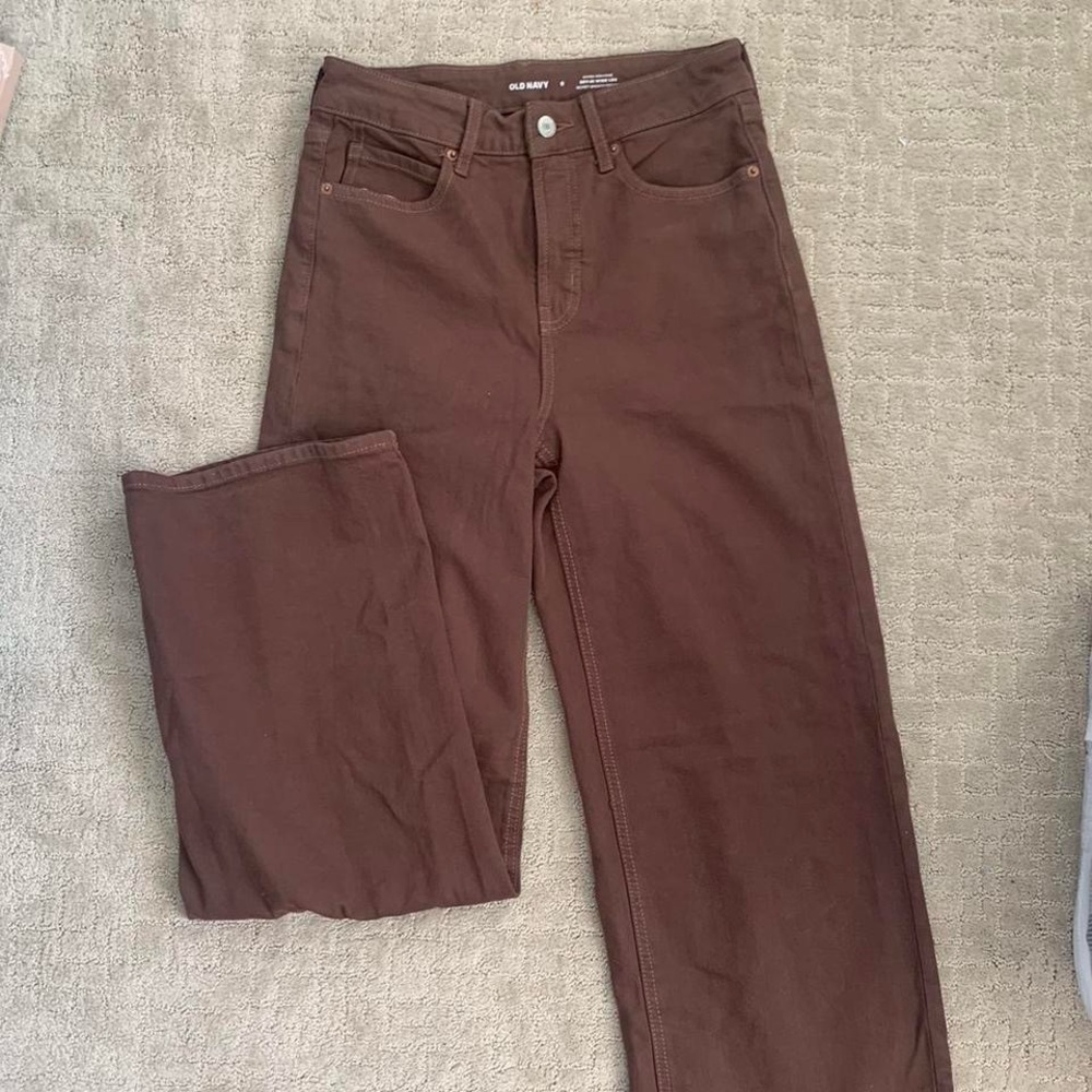 Old Navy Brown Straight Leg Jeans Classic Style